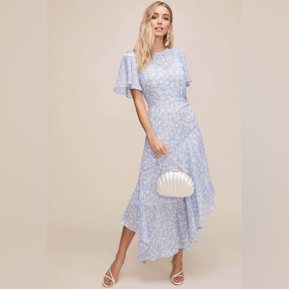 Astr Dresses Nwt Astr Flutter Sleeve Floral Maxi Poshmark